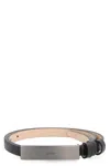 Max Mara Adjustable Leather Belt With Logo Buckle