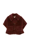 Max Mara New Terzo Buttoned Cape In Brown