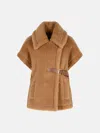 Max Mara 'newabavo' Camel Cape In 'teddy' In Brown