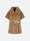 Max Mara 'newabavo4' 'teddy' Cape In Bronze Alpaca And Cachemire In Neutral