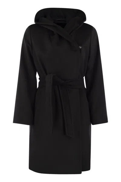 MAX MARA MAX MARA NEWMANG - WOOL COAT WITH HOOD