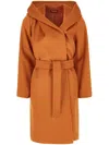 Max Mara Newmang Orange Coat In 褐色