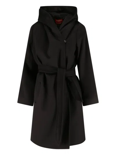 MAX MARA MAX MARA "NEWMANG" VIRGIN WOOL COAT BLACK