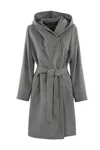 Max Mara Newmang Wool Coat With Hood In Grigio Medio