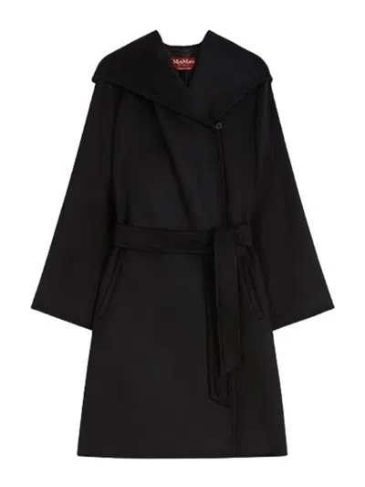 MAX MARA NEWMANG WOOL HOODED COAT