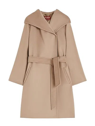 MAX MARA NEWMANG WOOL HOODED COAT