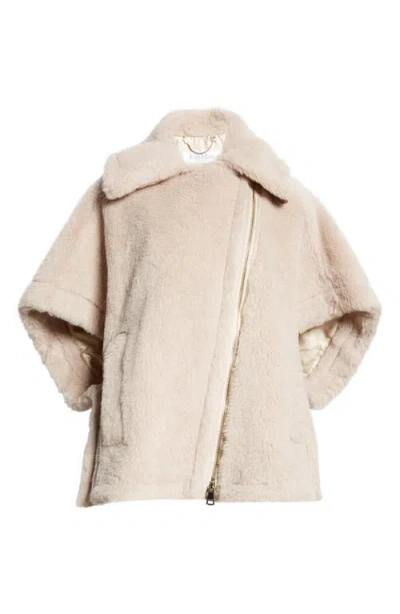 Max Mara Newmanto1 Teddy Short Cape In Sand