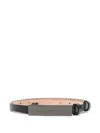 Max Mara Adjustable Length Rectangular Buckle Belts In Black