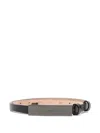 Max Mara Adjustable Length Rectangular Buckle Belts In Black