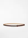 Max Mara Leather Belt With Logo Plate