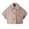 Max Mara Newterzo1 Faux-fur Cape Jacket In White