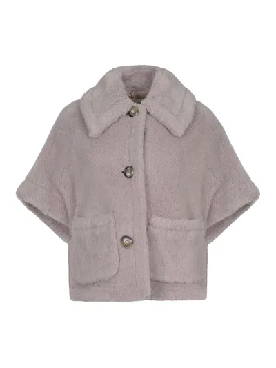 Max Mara 'newtwrzo1' Cape In Pink
