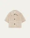 Max Mara Newtzero Virgin Wool-blend Cape In Sand