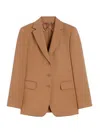 Max Mara Studio Single Breasted Jacket In Hazelnut Colour In Brown