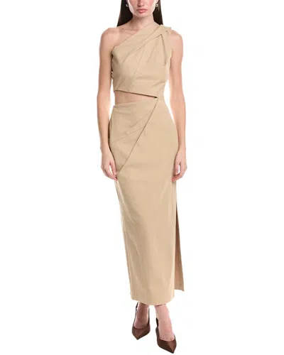 Max Mara Nievo Maxi Dress In Brown