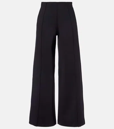 Max Mara Nigella Jersey Wide-leg Pants In Black
