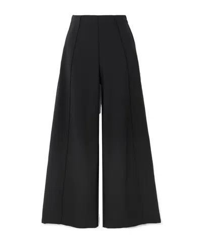 Max Mara Nigella Stretch-jersey Wide-leg Pants In Black
