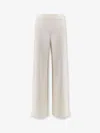 Max Mara White Stretch Knit Marzia Straight Trousers In White