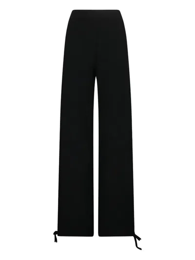 Max Mara Nigeria Tie-fastening Trousers In Black