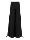 Max Mara Nigeria Wool Knit Baloon Pants Drawstrings On Hem Trousers Black In Black