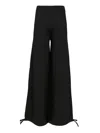 Max Mara Nigeria Wool Knit Baloon Pants Drawstrings On Hem Trousers Black In Black