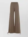 Max Mara Nigeria Wool Wide-leg Pants In Brown