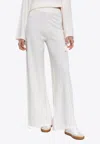 Max Mara Nigeria Wool Wide-leg Pants In White