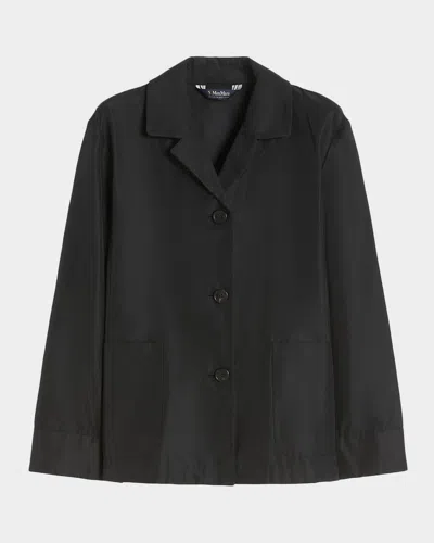 Max Mara Nina Single-breasted Acro Jersey Leisure Jacket In Black