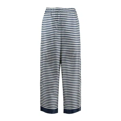 Max Mara Nine Printed Silk Pants With Belt