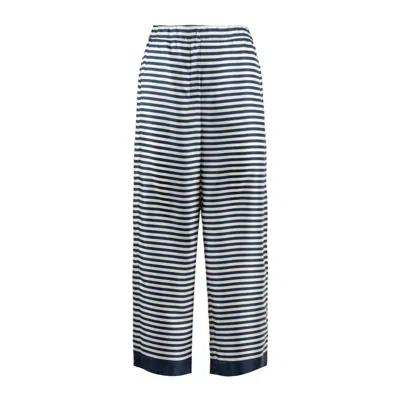 Max Mara Nine Printed Silk Pants With Belt