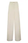 Max Mara Ninfa - Wool Gabardine Trousers In White
