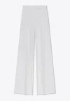 Max Mara Ninfa Long Wide Leg Trousers In Cream