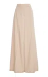 Max Mara Cream Wool Ninfa Wide-leg Pant In Ivory