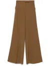 Max Mara Ninfa Gabardine Wide Pants In Camel