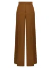 Max Mara 'ninfa' Wide-leg High Waist Trousers In Brown