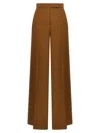 Max Mara 'ninfa' Wide-leg High Waist Trousers In Brown