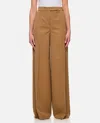 Max Mara Ninfa Gabardine Wool Pants In Beige