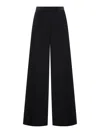 Max Mara Straight-leg Trousers In Light Wool In Black