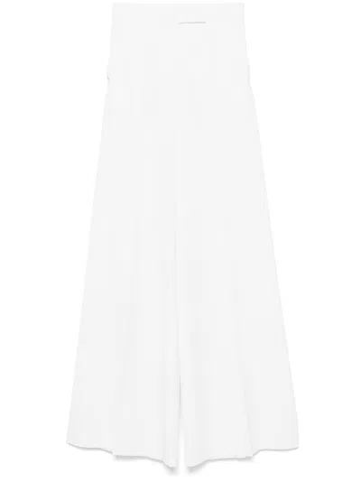 Max Mara Ninfa Wide-leg Trousers In White
