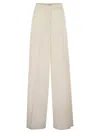 Max Mara Ninfa - Wool Gabardine Trousers In White