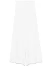 Max Mara High Waist Wide Leg Trousers In White