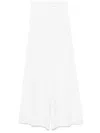 Max Mara High Waist Wide Leg Trousers In White
