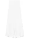 Max Mara High Waist Wide Leg Trousers In White