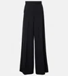 Max Mara Cropped Wide-leg Trousers In Black