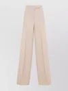 Max Mara Ninfa Wool Wide Leg Trousers In Neutrals