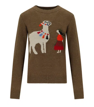 Max Mara Nitra Brown Crewneck Sweater