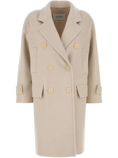 Max Mara Women Sand Wool Blend Nogara Coat In Brown