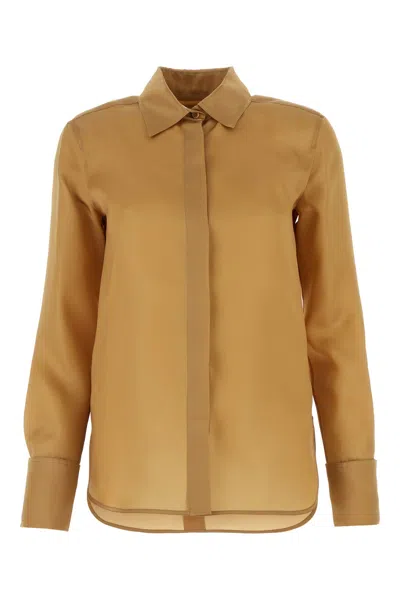 MAX MARA CAMICIA IN SETA BEIGE DONNA