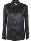 Max Mara Aiello Silk Satin Regular Shirt In Black