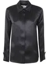 Max Mara Aiello Silk Satin Regular Shirt In Black  